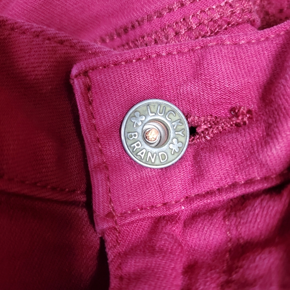 Women's Lucky Brand Lolita Skinny Jeans Magenta Size 8/29 R - Picture 8 of 9